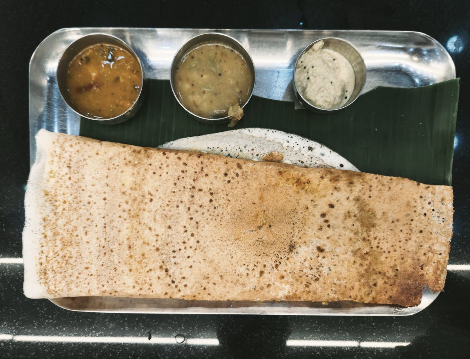 Kadala curry and neer dose